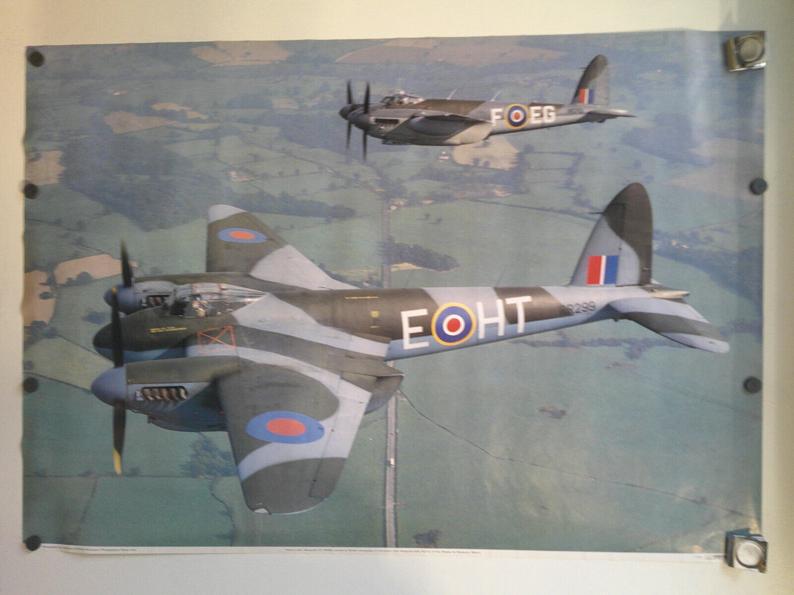 PLAISTOW PICTORIAL #C195 MOSQUITO PAIR T3 AND B35 POSTER 25"X35" Без бренда