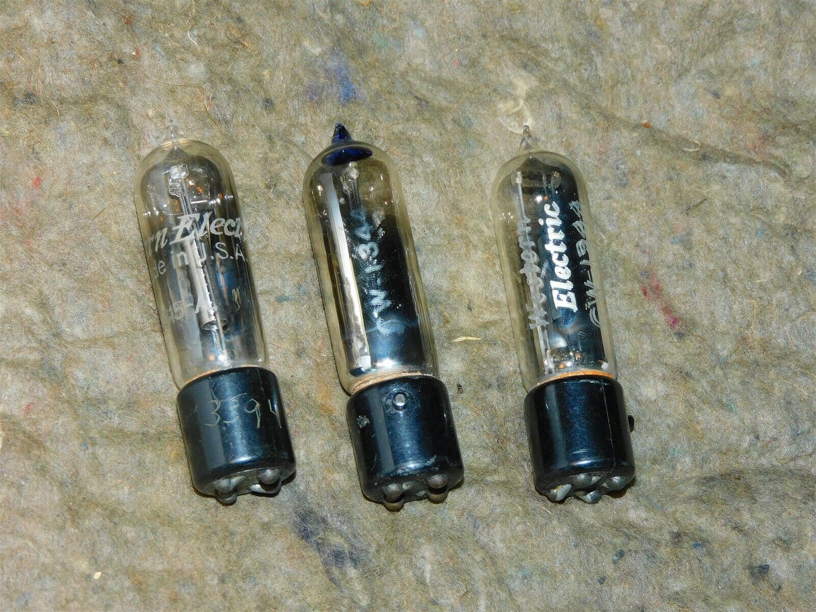 Western Electric CW-1344 212A 4215A Vacuum Tube 3 pieces in LOT # 51 Western Electric