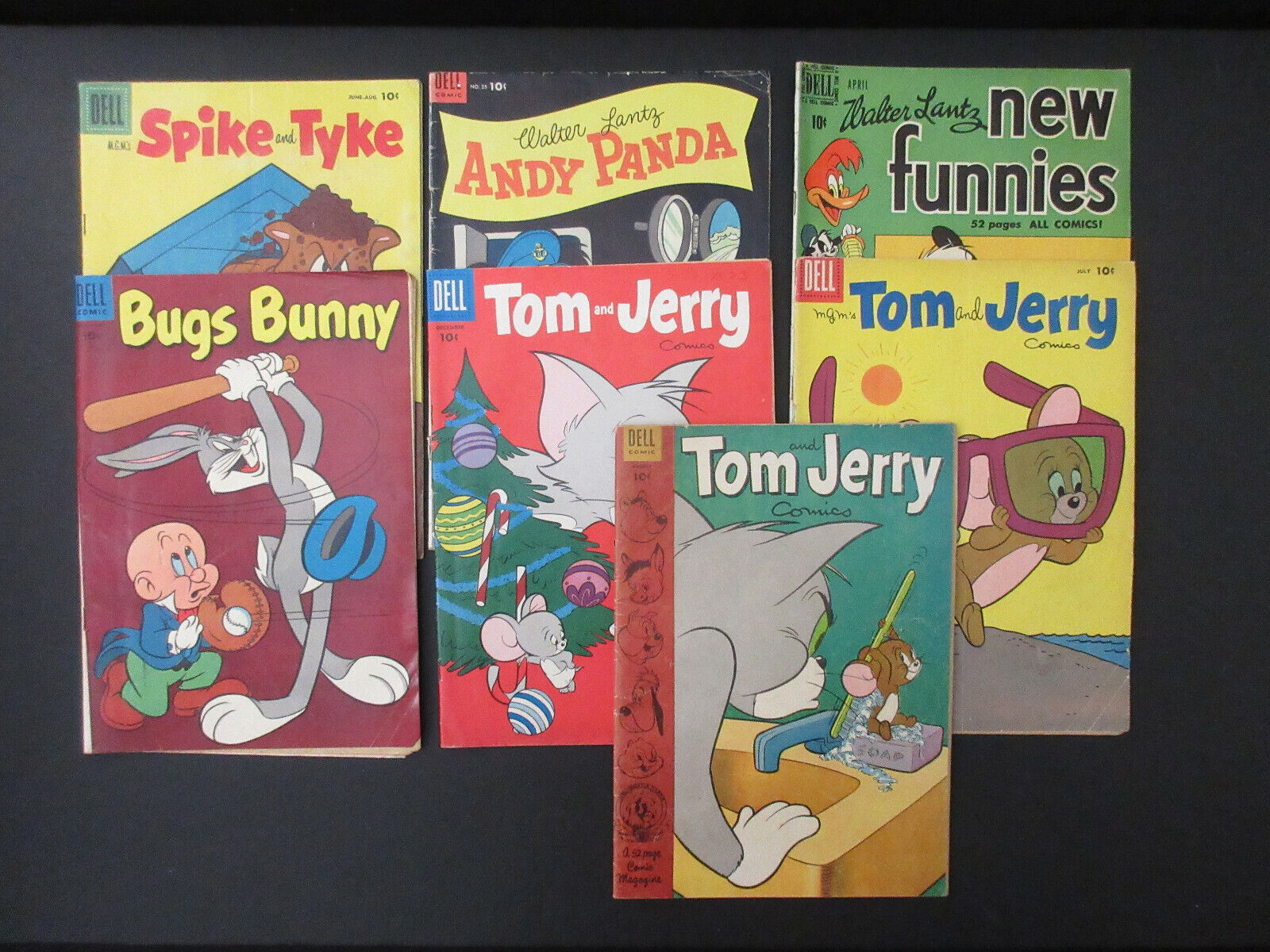 1950-58 Bugs Bunny, New Funnies, Tom & Jerry, Spike & Tyke, Andy Panda, LOT OF 7 Без бренда