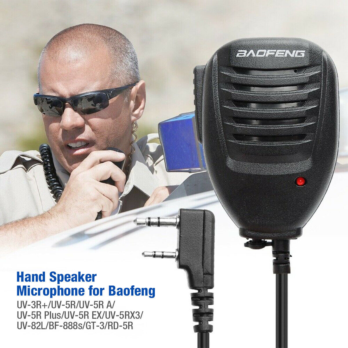 Hand Speaker Microphone PTT For Baofeng UV-82L UV-5R Two Way Radio Walkie Talkie Baofeng - фотография #2
