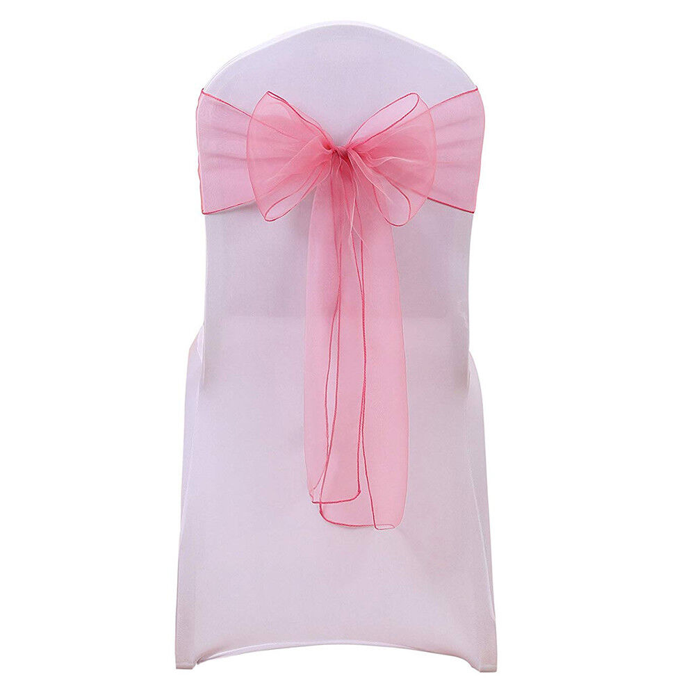 10/50/100 pcs Organza Chair Cover Sash Bow Wedding Party Reception Banquet Decor Unbranded Does not apply - фотография #2