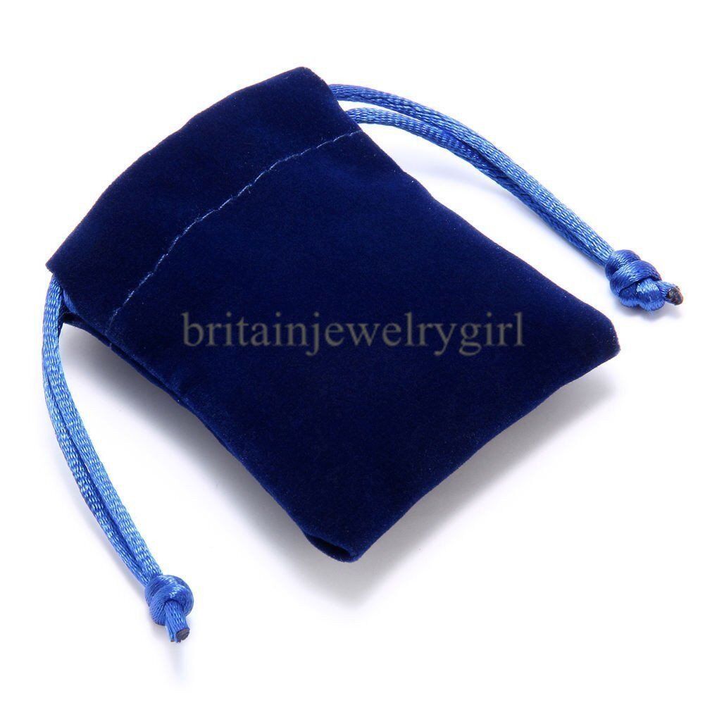 Lot of 10pcs Small 2.75"X3.5" Blue Velvet Jewelry Wedding Party Gift Bag Pouches Unbranded Does not apply