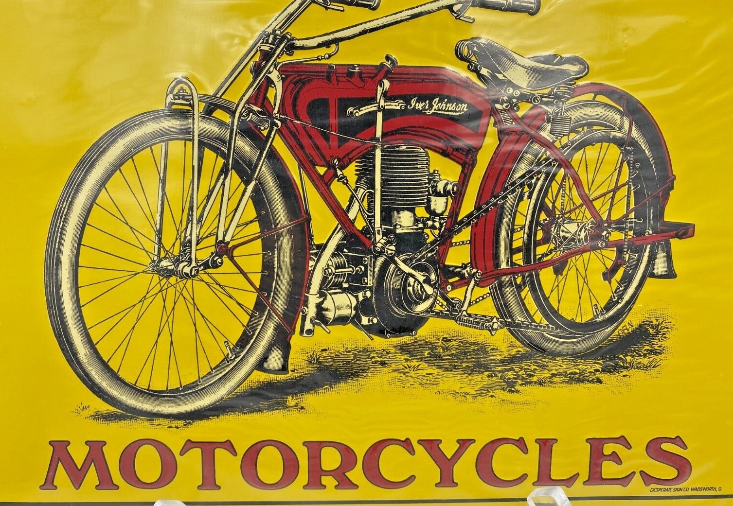 Vintage Harley Davidson  and Iver Johnson Motorcycles Metal Signs Harley Davidson, Iver Johnson - фотография #10