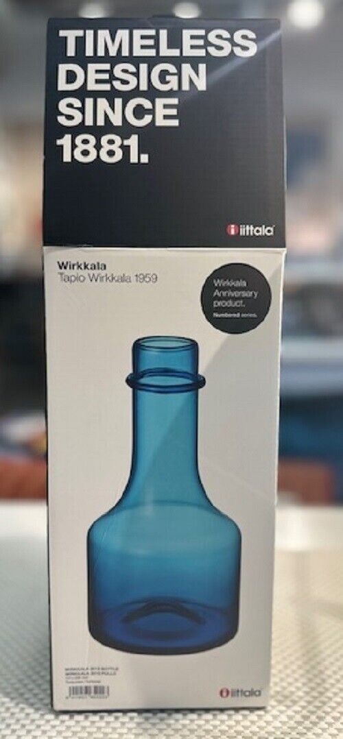 Iittala Tapio Wirkkala Limited Edition Glass Bottle, Turquoise Iittala Ittala Tapio Wirkkala Limited Edition - фотография #2