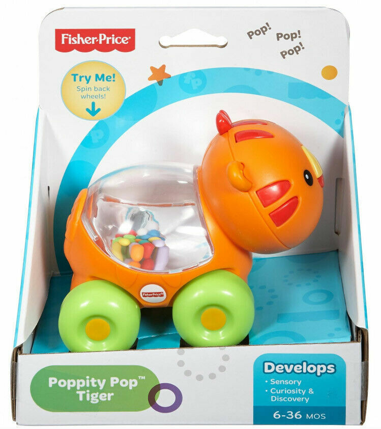 Fisher-Price ppopity Pop Tiger, Rolling, popping fun! 6M+ Fisher-Price 87961166187