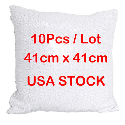 10Pcs Sublimation Blank Reversible Sequin Magic Pillowcase Sofa Cushion Cover Unbranded Does Not Apply