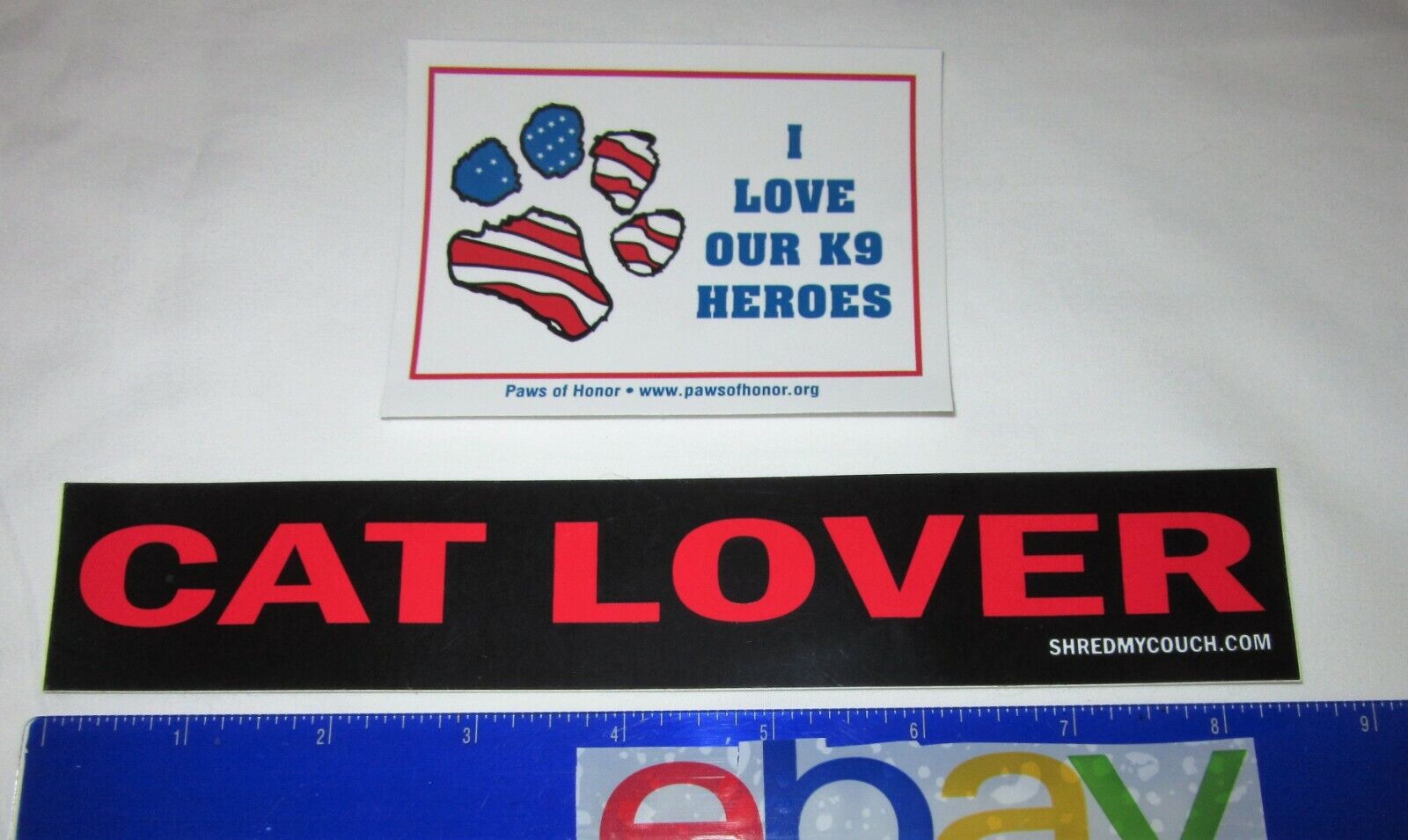 Cat Lover & K9 Heroes sticker pair new unused FREE SHIPPING in the US Shredmycouch - фотография #3