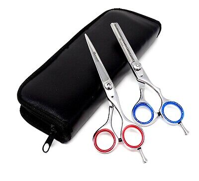 2 Pack Razor Edge Barber Professional Hair Cutting+Thinning Scissors Shears 5.5" A2Z SCILAB Does Not Apply