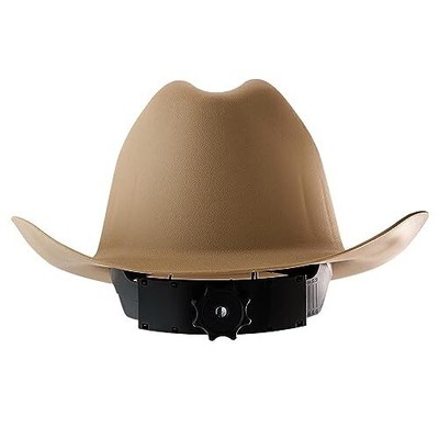  Cowboy Hard Hat - 4 Point Ratchet Suspension - Western Outlaw Style - Tan Does not apply Does Not Apply - фотография #9