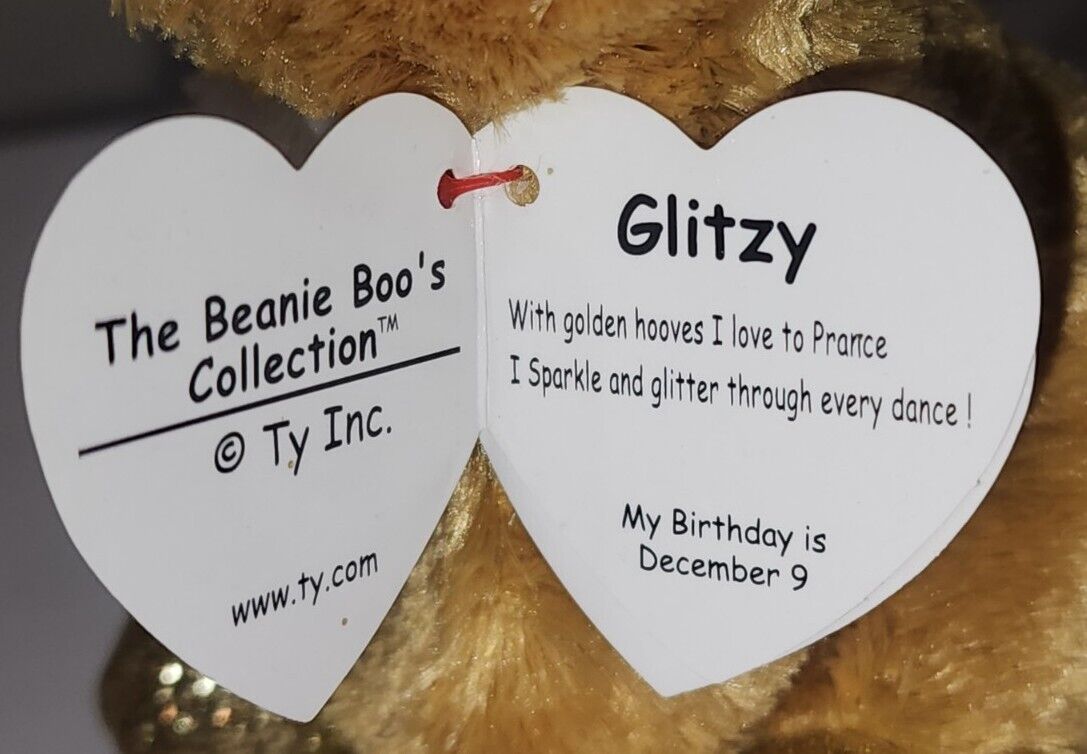 Ty Beanie Boos - GLITZY the Christmas Reindeer (6 Inch) NEW - MINT with MINT TAG Ty - фотография #4