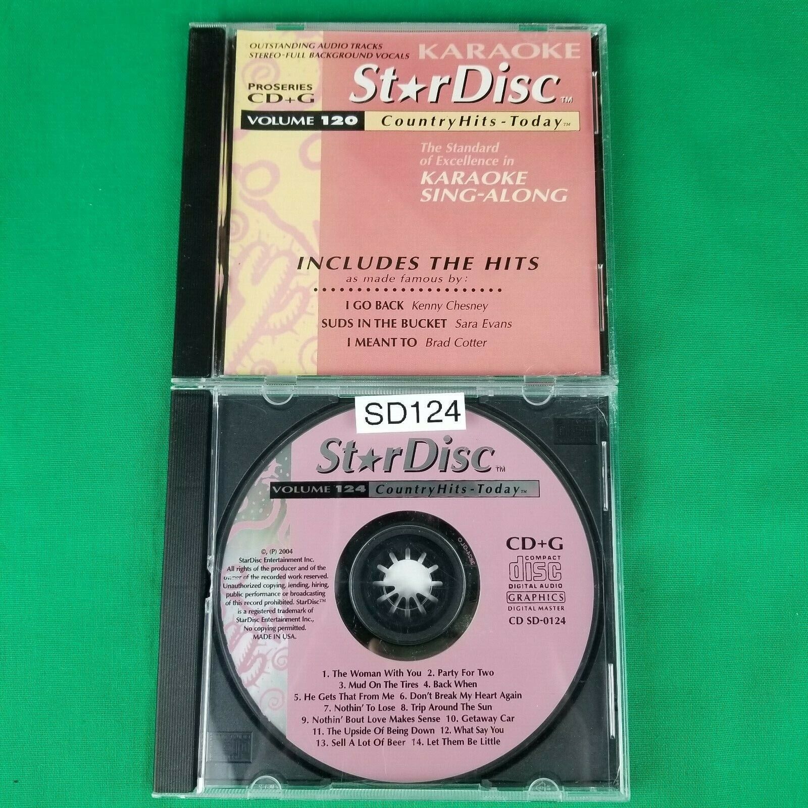 Pre-Owned Lot of 2 StarDisc Karaoke Country Classics CD+G Volume 120 & 124 Star Disc