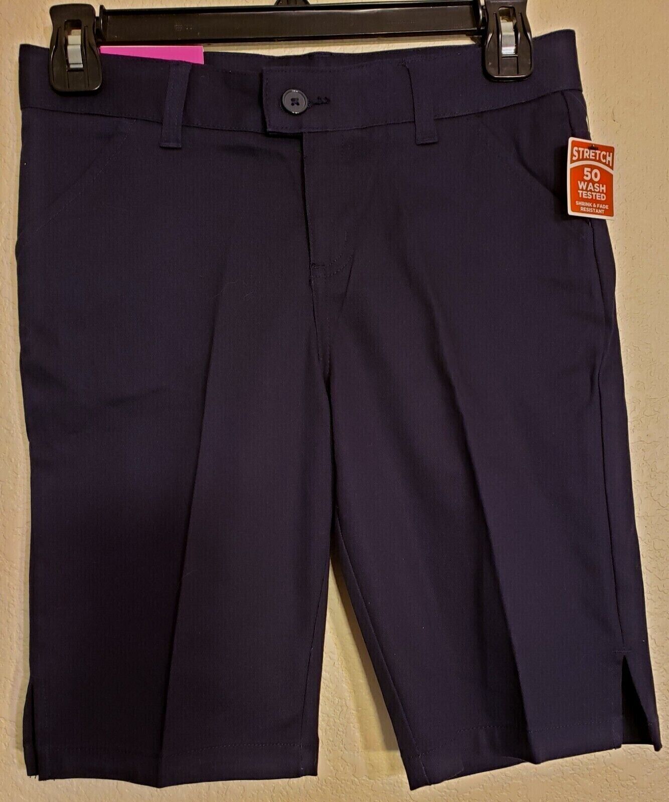 NWT LOT of 2 French Toast Girls Navy Uniform Bermuda Shorts-Waist Tab  (Size 14) French Toast