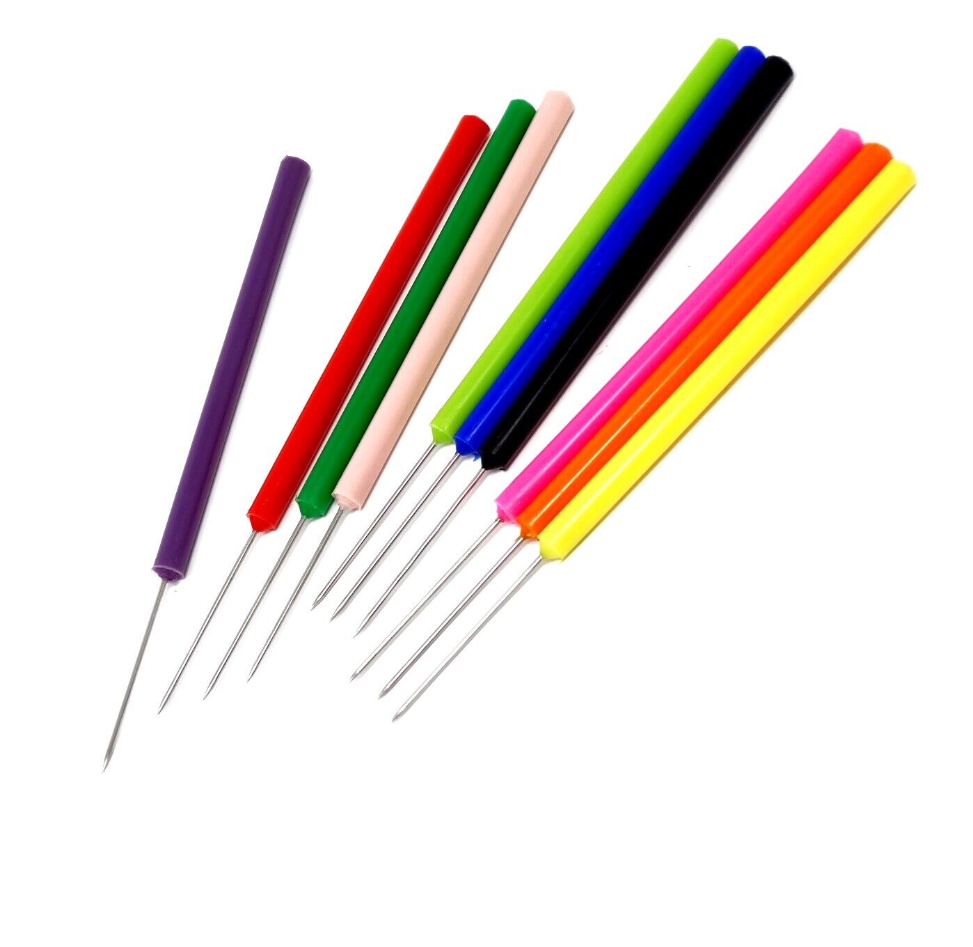 Assorted Multicolor Lab Dissecting Teasing Needles with Plastic Handles 10Pk A2Z SCILAB Does Not Apply
