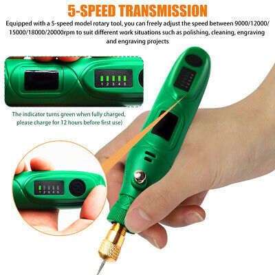 Cordless Rotary Adjustable Speed Electric Grinder Rechargeable Engraving Pen☩ Unbranded - фотография #4