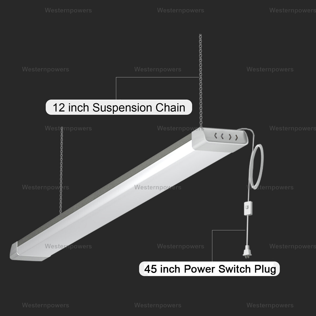 4 Pack 54W LED Shop Light Garage Workbench Ceiling Light Linear High Bay Lamp westernpowers LIGHT - фотография #5