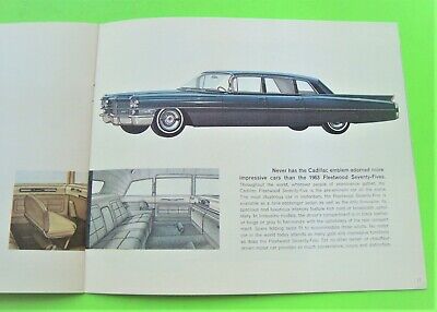 Lot/4 1963 CADILLAC DLX COLOR CATALOGS Brochures FLEETWOOD DeVille CONV'T Limo Без бренда - фотография #7