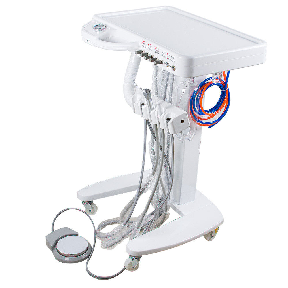 Portable Dental Delivery Unit System 4Hole Syringe Cart  + 4H LED High Handpiece Denshine 180779 - фотография #6