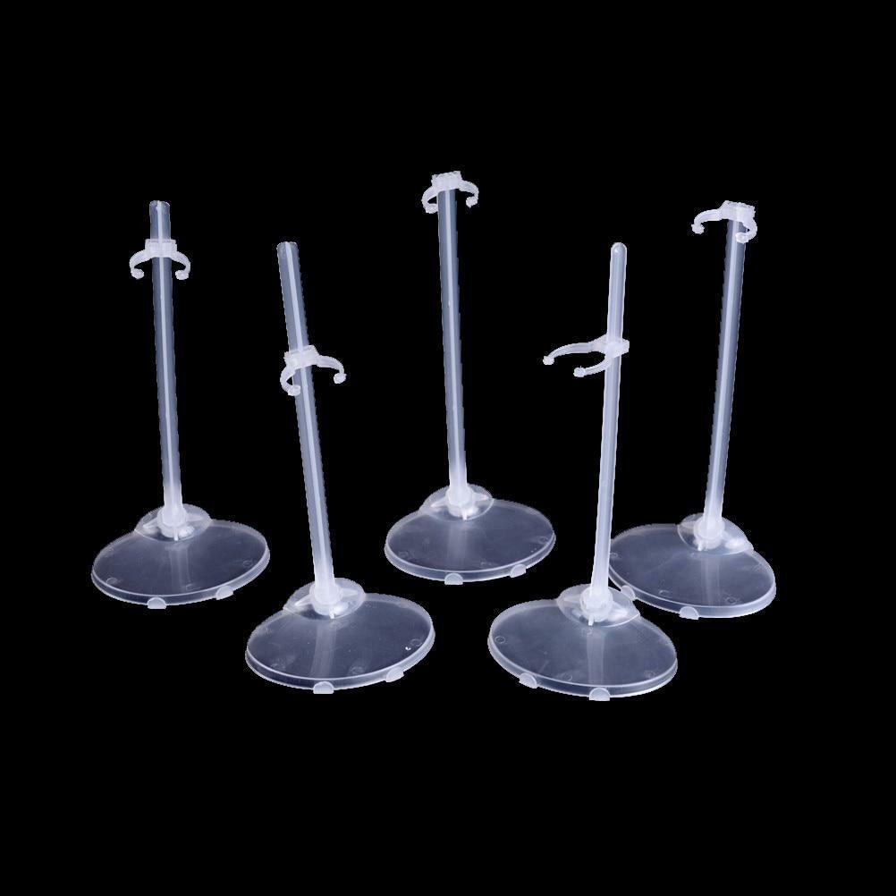 Doll Holder Stand Figure Display 5 Pcs Stands Toy Model Barbie Clear Translucent Unbranded Does Not Apply