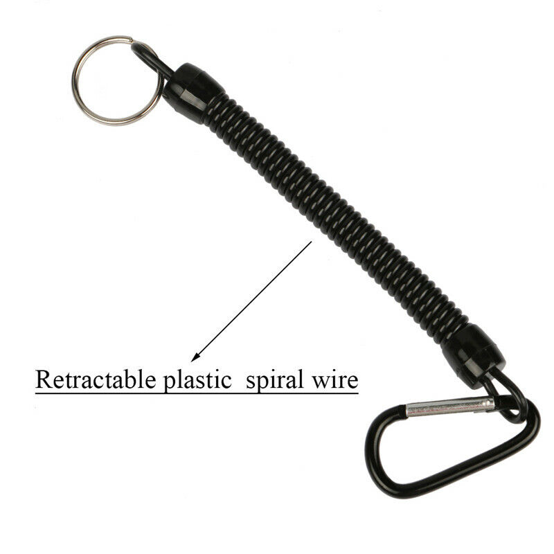 8pcs/lot Fishing Lanyard Safety Rope Retractable Plastic Spiral Rope Tether Line Goture EY3-E10272*8 - фотография #2