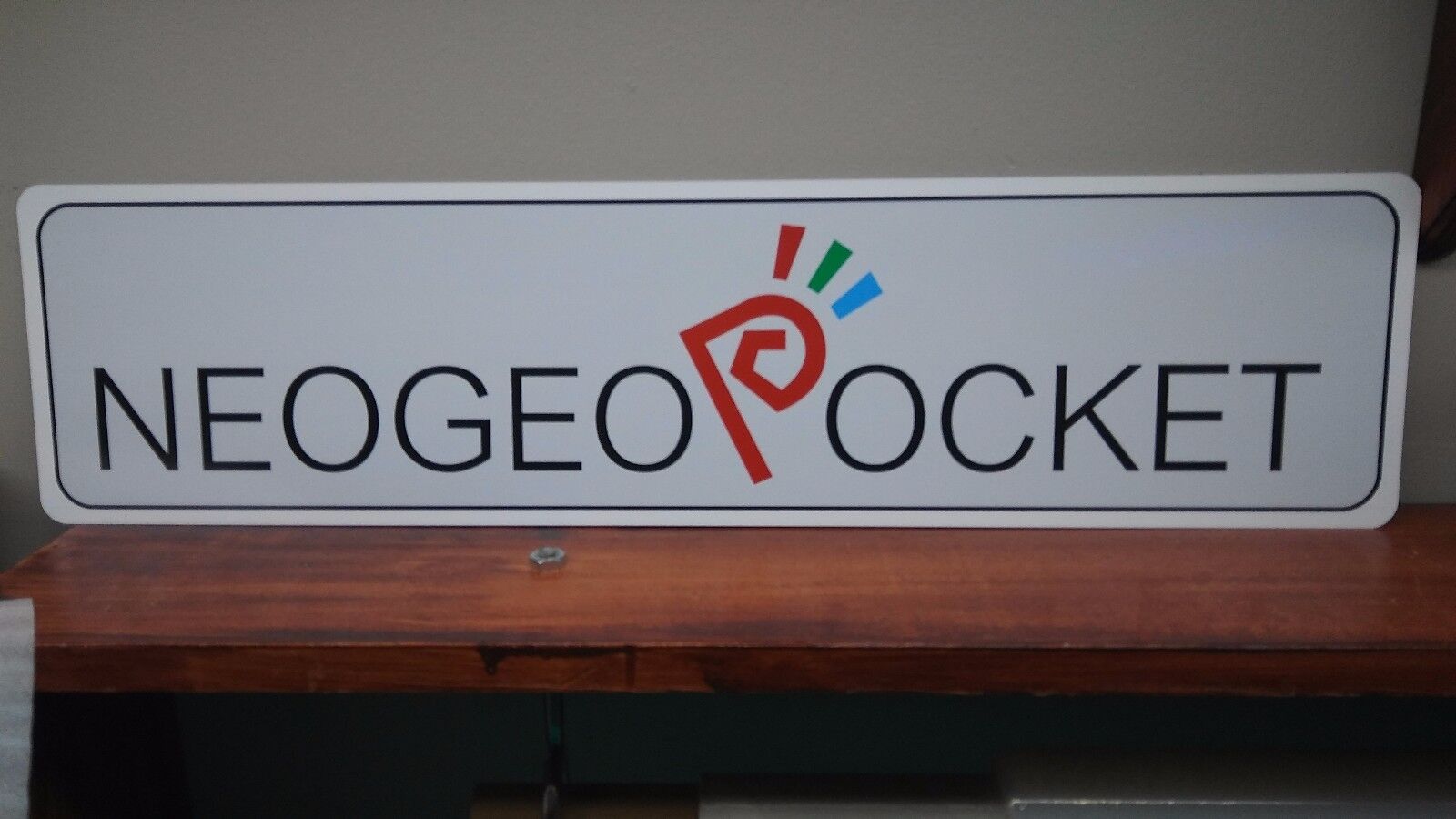 NEOGEO POCKET Logo Aluminum Sign  6" x 24" NEOGEO POCKET