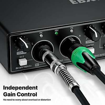 2X2 USB Audio Interface with 48V Phantom Power for Recording, Streaming and Podc EBXYA 076c112f-2cf1-4c93-9e48-4376fb74ef6c - фотография #4