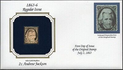 1863-6 Regular Issue U.S Golden Replicas of Classic Stamps. Set of 2 Без бренда