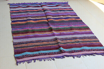 Handmade Recycled Fabric Rag Rug Carpet Runner Large Chindi Area Rugs Boho Decor Decor Does Not Apply - фотография #6