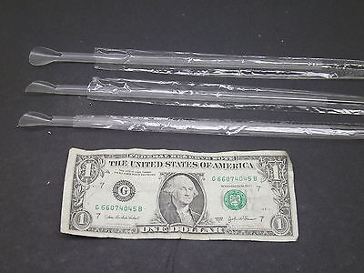 NEW 500 INDIVIDUALLY WRAPPED SPOON STRAWS CLEAR 9" SCOOP SNOW CONE FREE SHIPPING Does not apply Does not apply