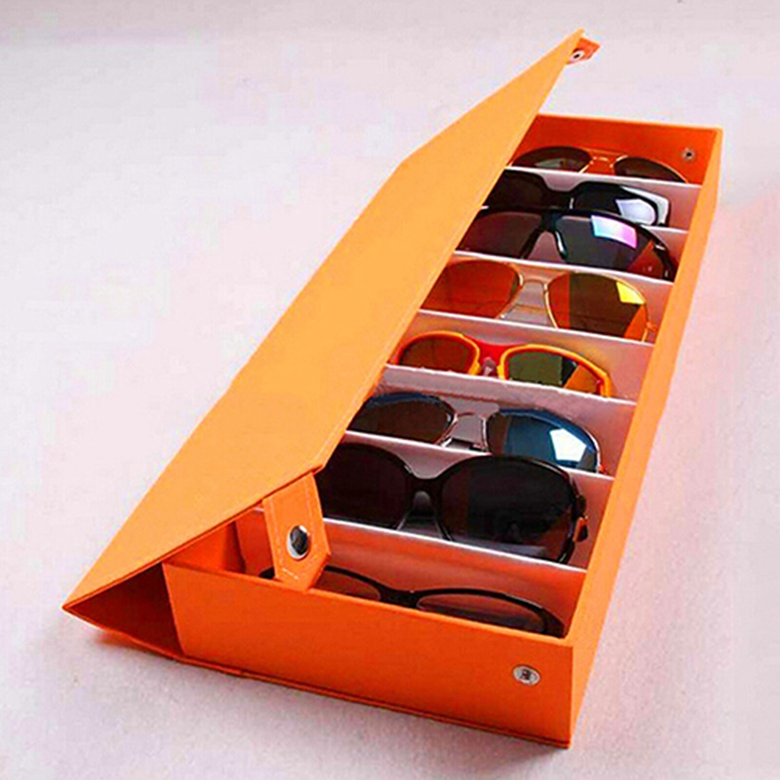 Glasses Storage Box Portable Multipurpose 8 Grids Eyeglasses Case Eyeglasses Unbranded - фотография #4
