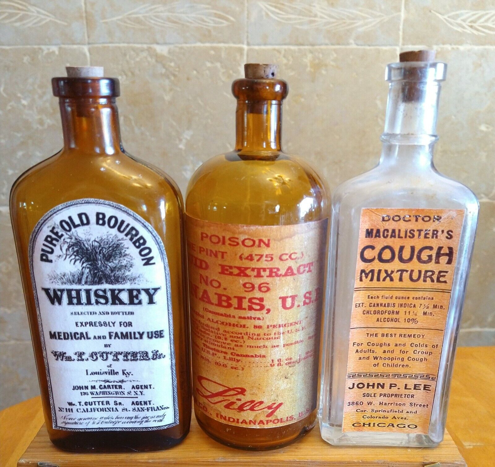Vintage Family Medicine Hand Crafted Bottles,Cannabis,Medical Whiskey,Macalister Без бренда - фотография #2