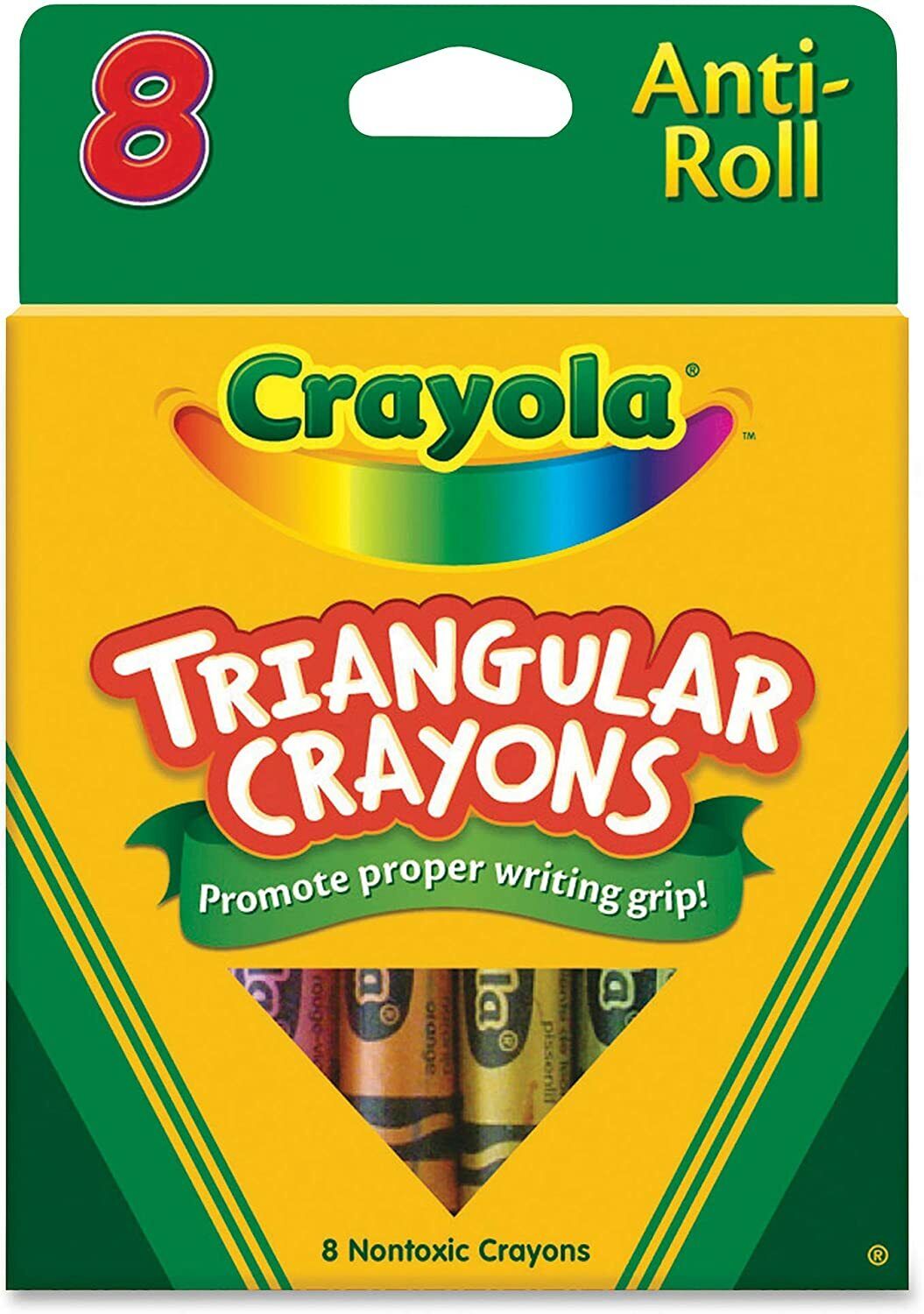 *2-Packs* Crayola Triangular 8 Crayons Promote Proper Writing Grip 52-4008 Crayola 52-4008 - фотография #2