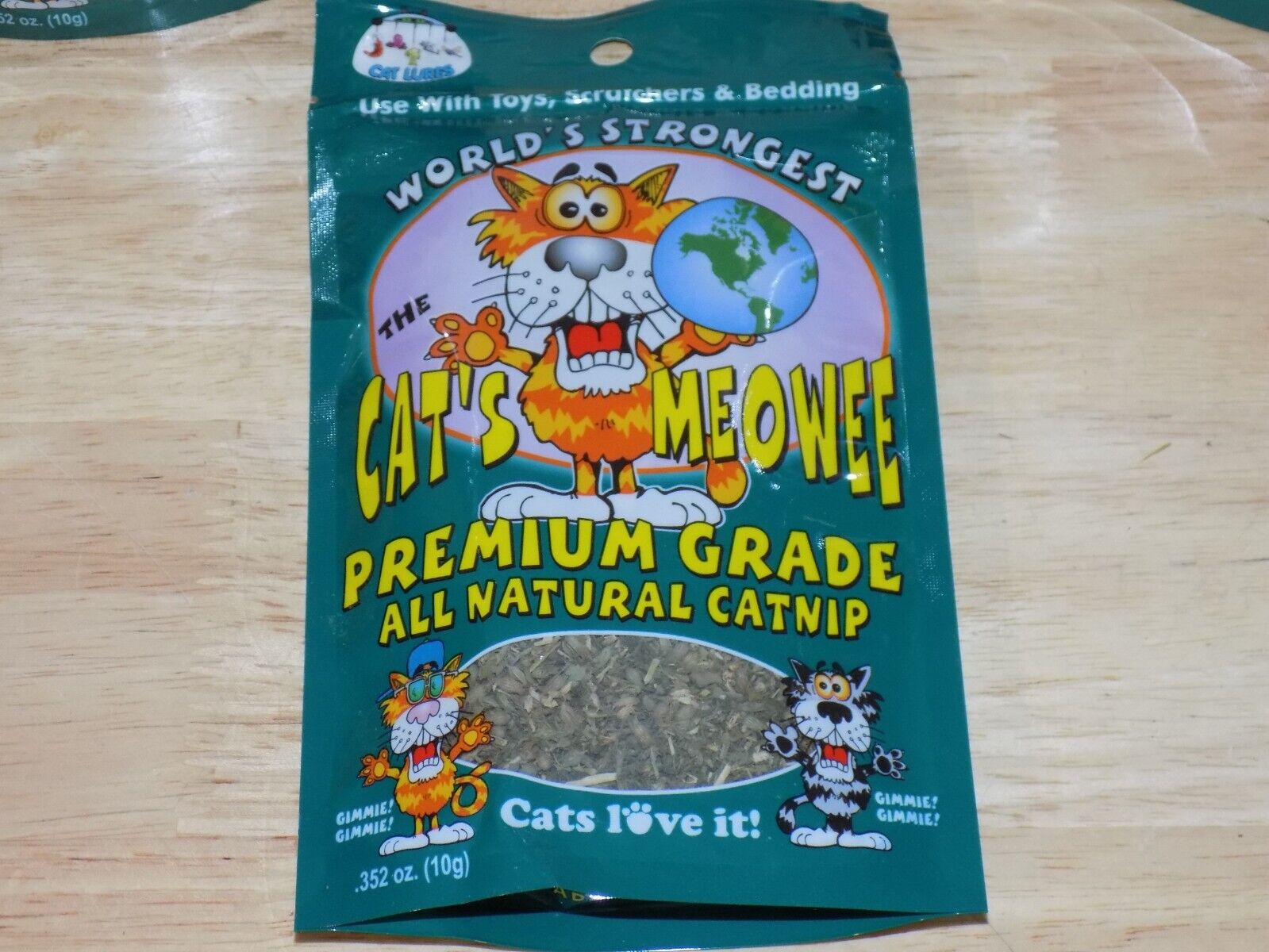Premium Grade All Natural Catnip, Cat Lures World's Strongest The Cat's Meow 4PK Worlds strongest catnip - фотография #2