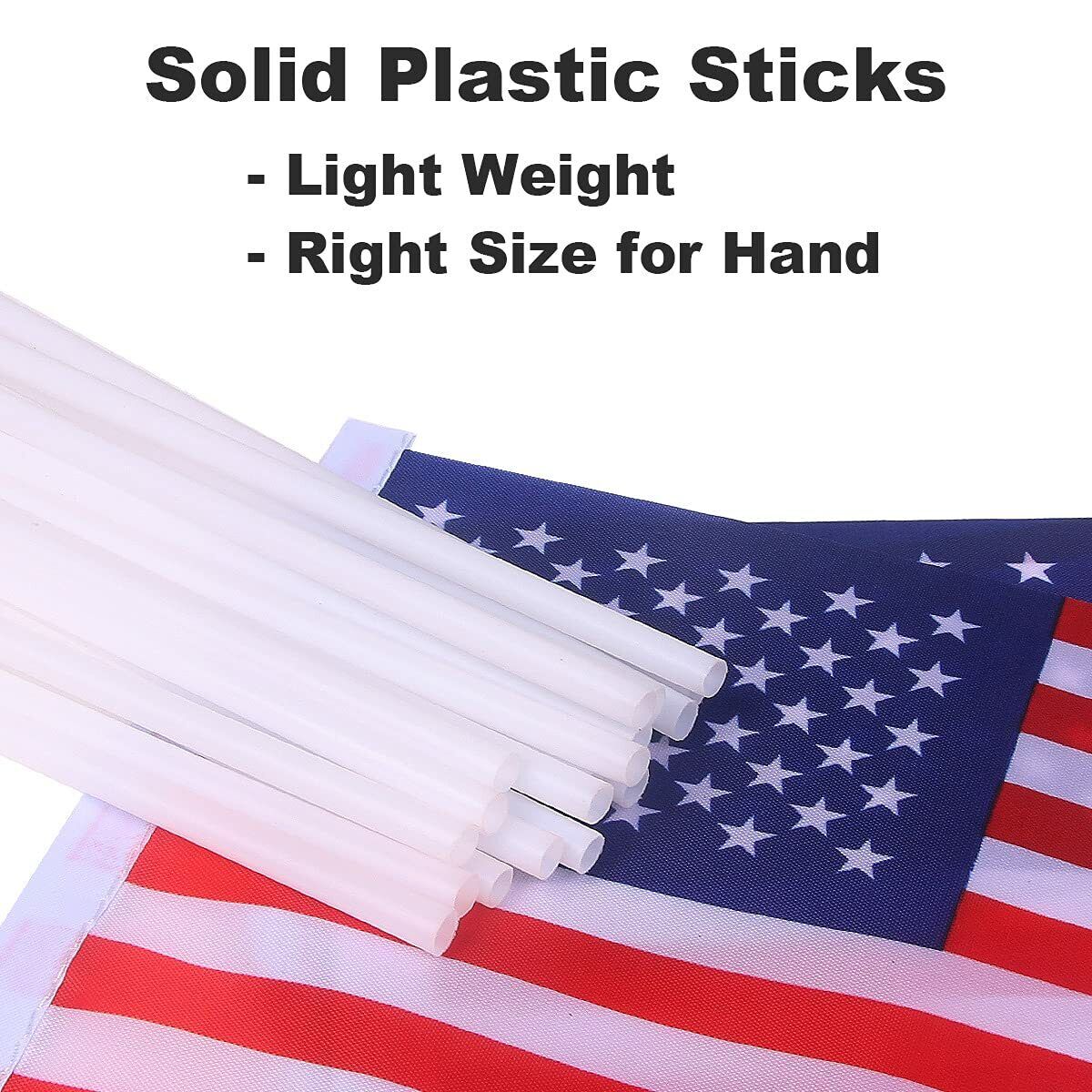 Small US Flags Mini American Flag on Stick 5" x 8" In 50Pcs Small American Flags Unbranded Does not apply - фотография #8
