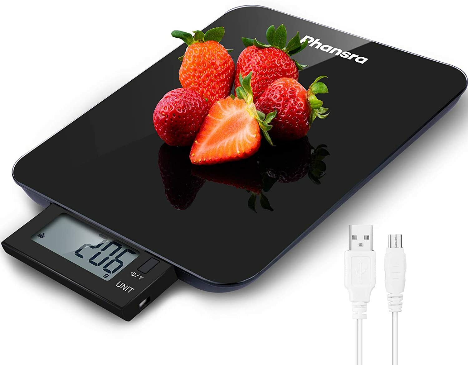 Phansra Food Scale, 22lb Rechargeable Digital Kitchen Scale with IPX5 Unbranded 765432