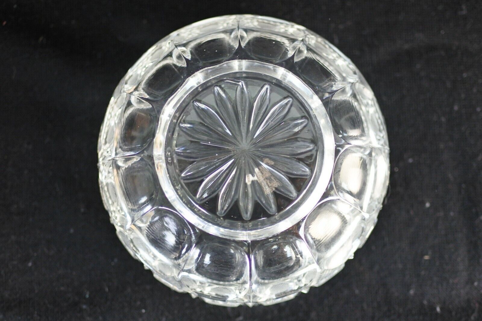 Vintage Cut Glass Ornate Design Sorbet Dish Lot Of 4  unmarked - фотография #8