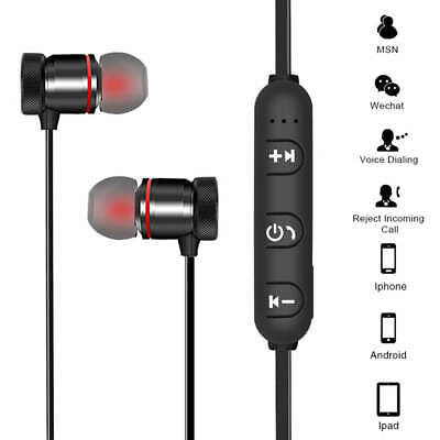 Magnetic Headphones In-Ear Bluetooth Stereo Earphones Headset Wireless Earbuds #5