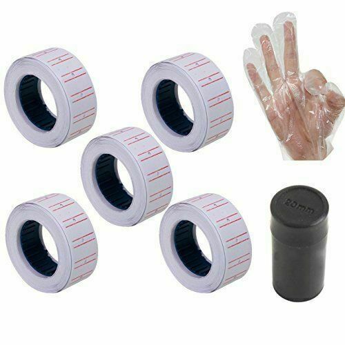10 Roll 6000pcs White Price Tag Sticker MX 5500 Gun Adhesive Labels 1 Refill ink Unbranded Does Not Apply - фотография #2