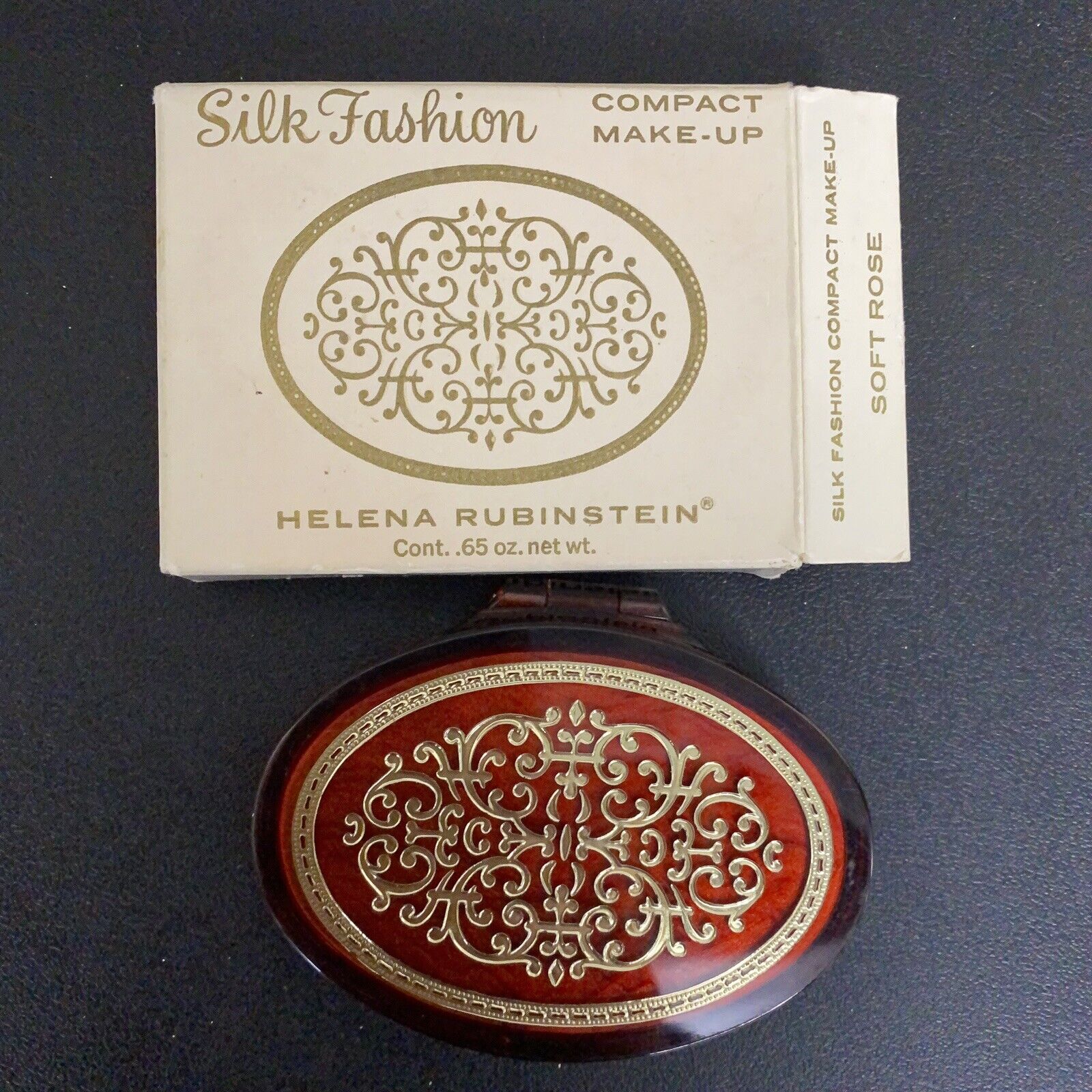 Vintage NEW UNUSED Helena Rubinstein Silk Fashion Compact Make-Up Soft Rose Без бренда - фотография #2