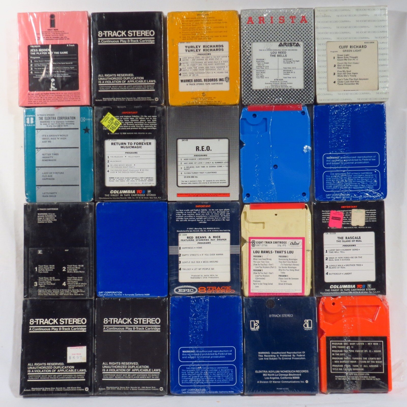 LOT of 20 US 8-Track tapes STILL SEALED - Rock, Soul, Folk, Jazz Без бренда - фотография #2
