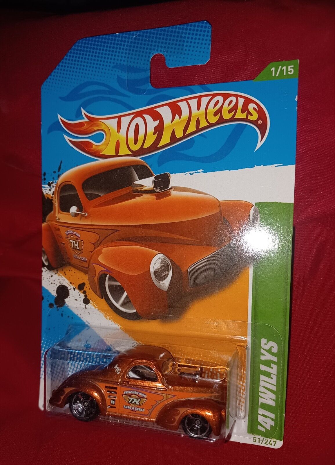 Hot Wheels '41 Willys #51 Treasure Hunt Diecast Collectible Car Hot Wheels
