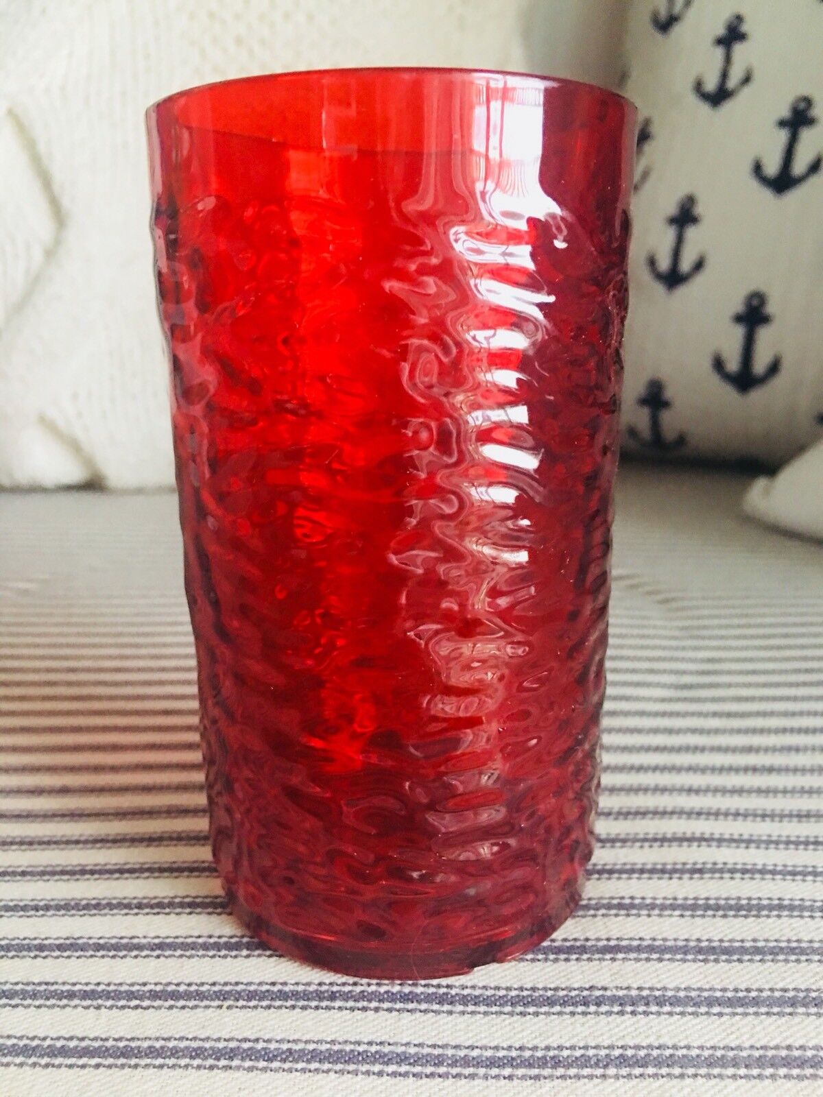 Pizza Hut Glass Collectible Ruby Red Restaurant Cup Без бренда