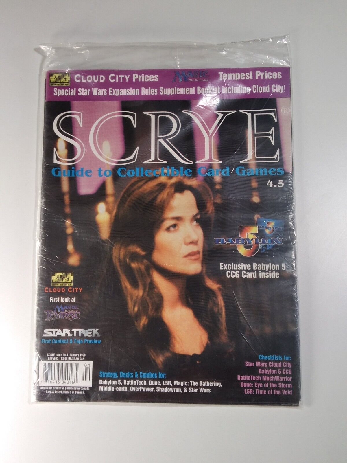 SCRYE Magazine Sealed Card 4.5 Vtg 1998 Card Game Guide Babylon 5 Star Wars MTG  Scrye - фотография #2