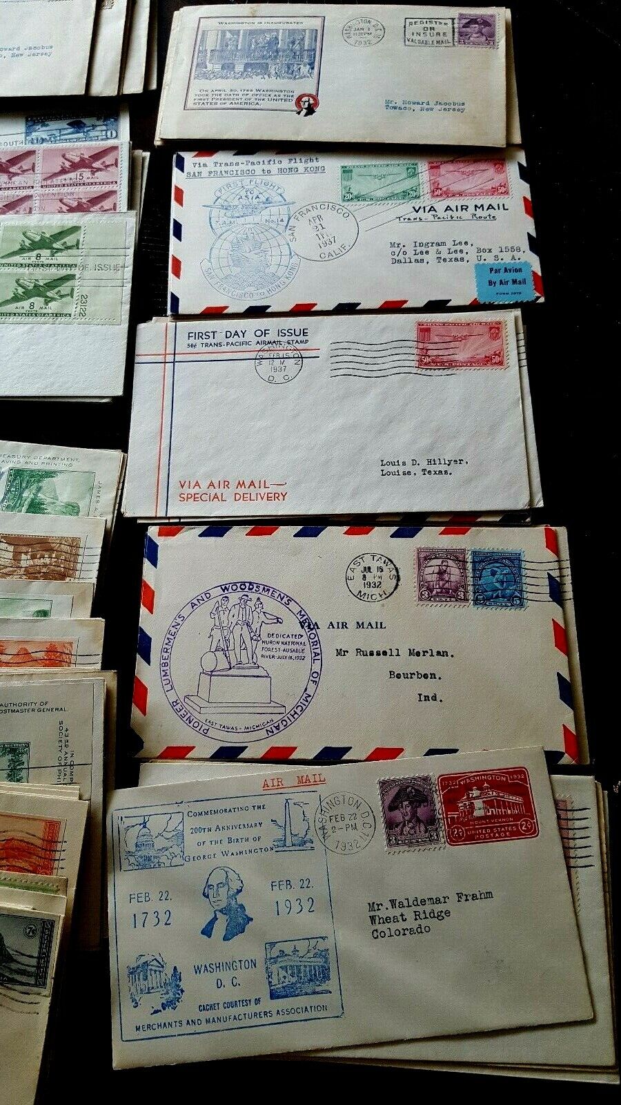 Us stamps first day covers catchet pre 1975 **10** different all in exceptional  Без бренда - фотография #4