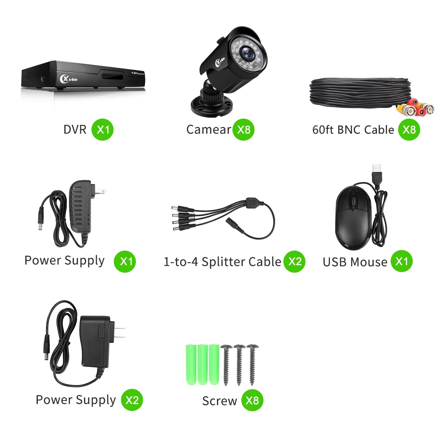 XVIM 8CH 1080P HD DVR Outdoor Night Vision 1920TVL CCTV Security Camera System XVIM Does Not Apply - фотография #3