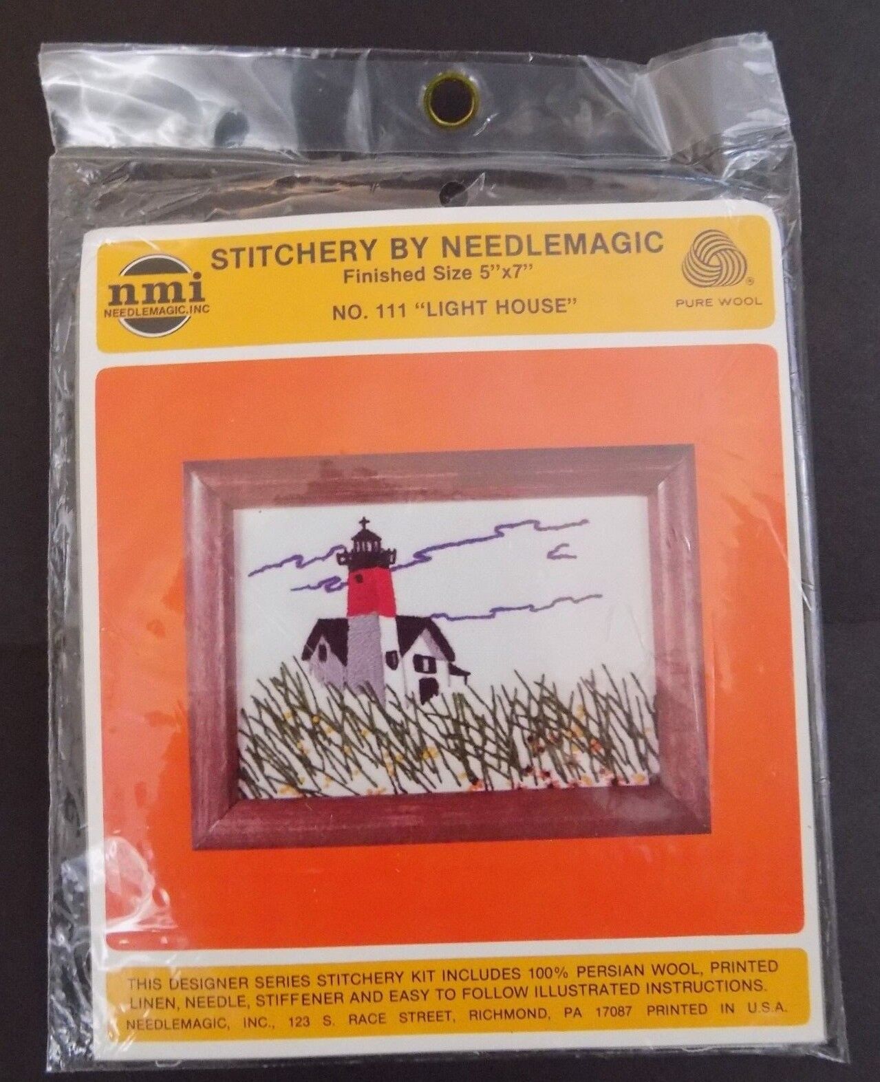 Lot Of 2 - nmi NeedleMagic Crewel/Stitchery Kits - Cattails & Light House - NEW nmi NeedleMagic # 920 & No. 111 - фотография #4