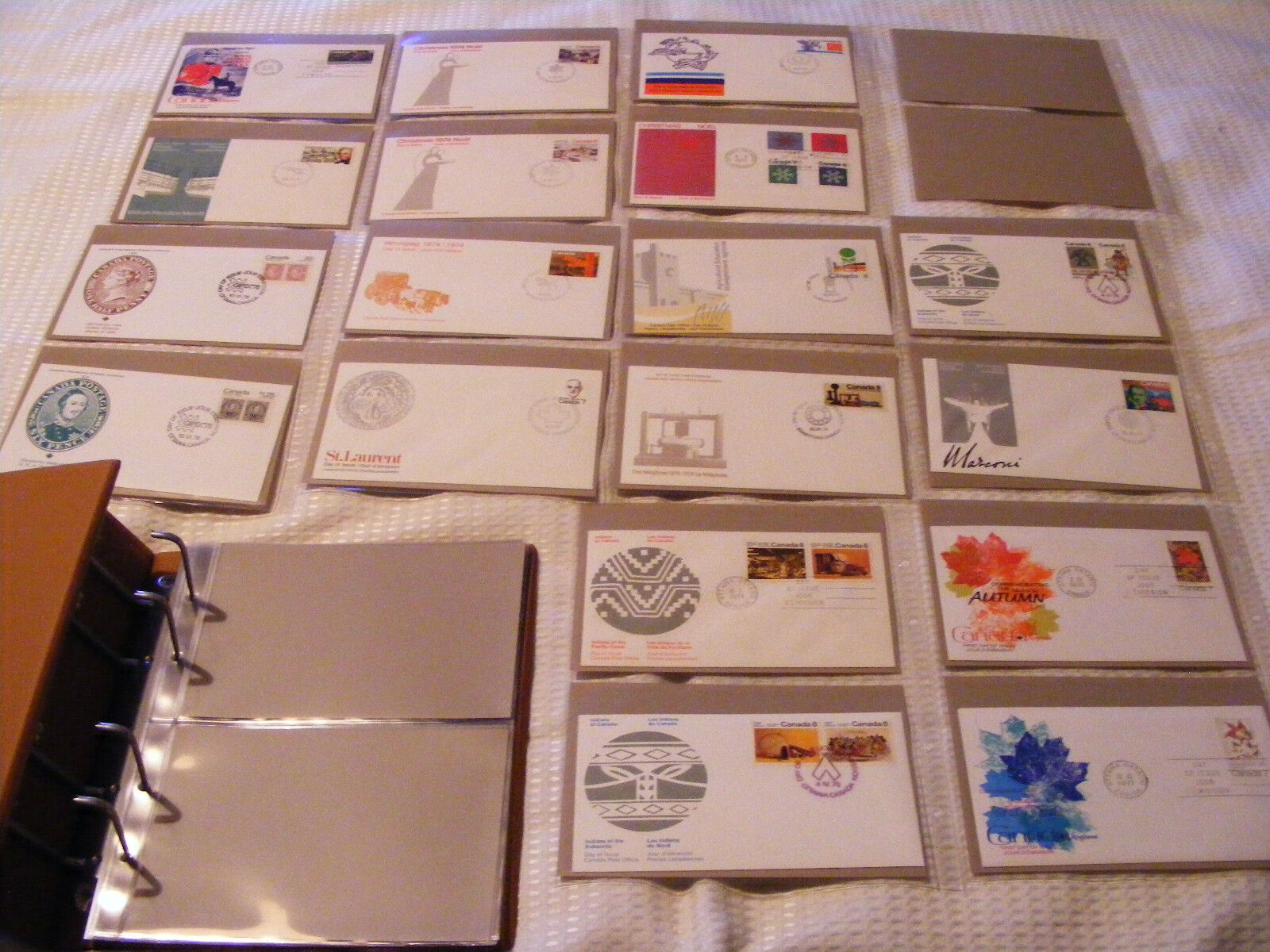 Canada  37  First  Day  Covers  1971 To 1978   In  A  Tan  Coloured   Safe Album Без бренда - фотография #3