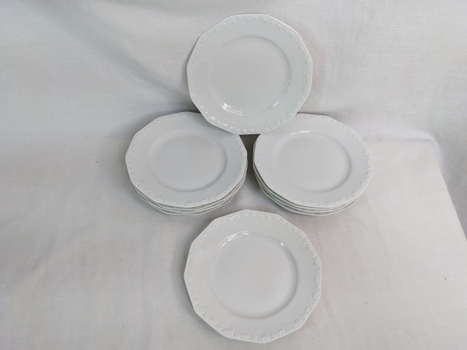 10x Rosenthal Continental: Maria White Classic Rose Bread & Butter Plates, 6.25" Rosenthal - фотография #2
