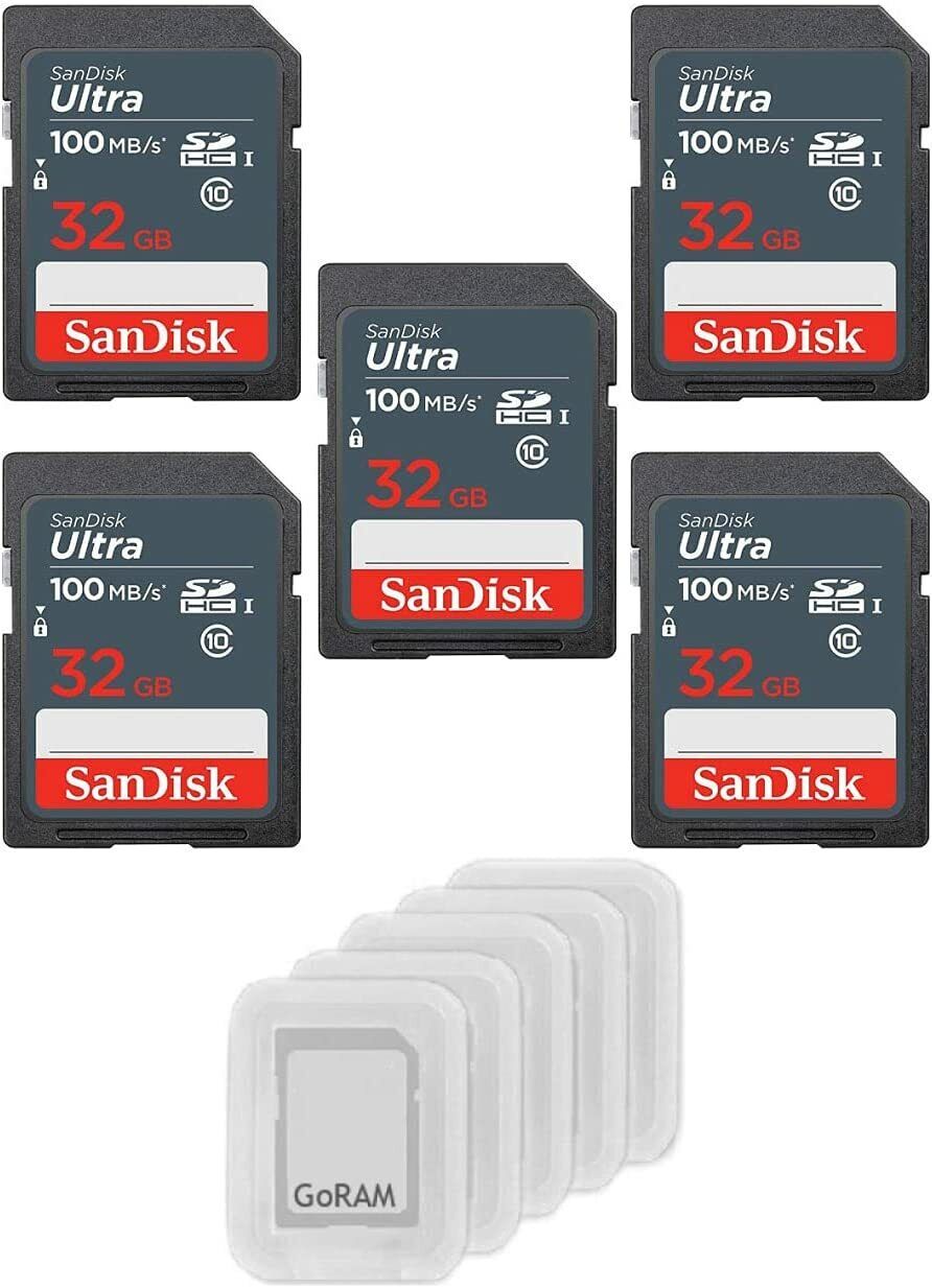 SanDisk 32GB (5 Pack) Ultra 100MB/s Class 10 SDHC SD Camera Memory Card SanDisk SDSDUNR-032G-GN3IN, SDSDUNR-032G - фотография #2