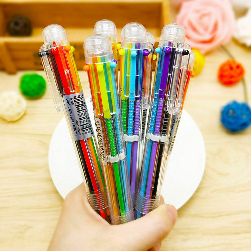 Wholesale 10PCS Multi-color 6 in 1 Ballpoint Pens Kids School Office Pen Supply Unbranded - фотография #9