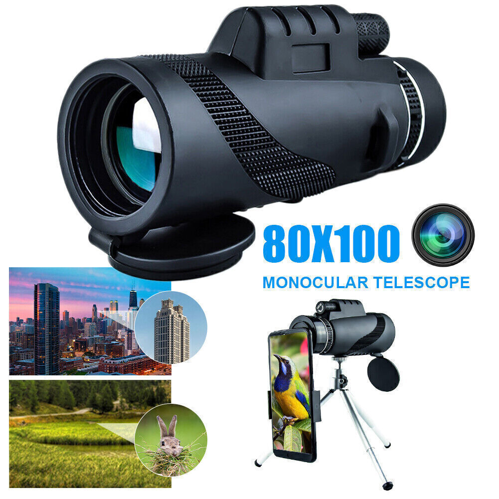 2PCS Day/Night Vision 80x100 Zoom HD Monocular Outdoor Monocular Telescope USA Unbranded - фотография #4